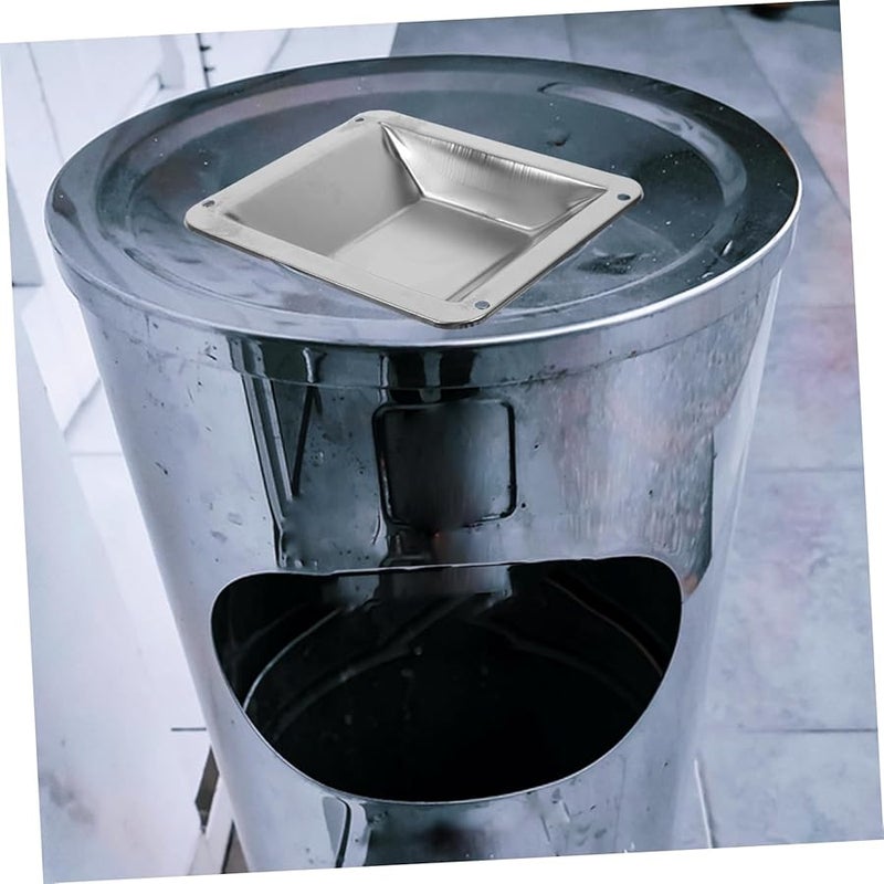 مطفأة سجائر من الفولاذ المقاوم للصدأ، حامل رماد خارجي، سلة مهملات للمنزل والغرفة والمكتب - Image 2